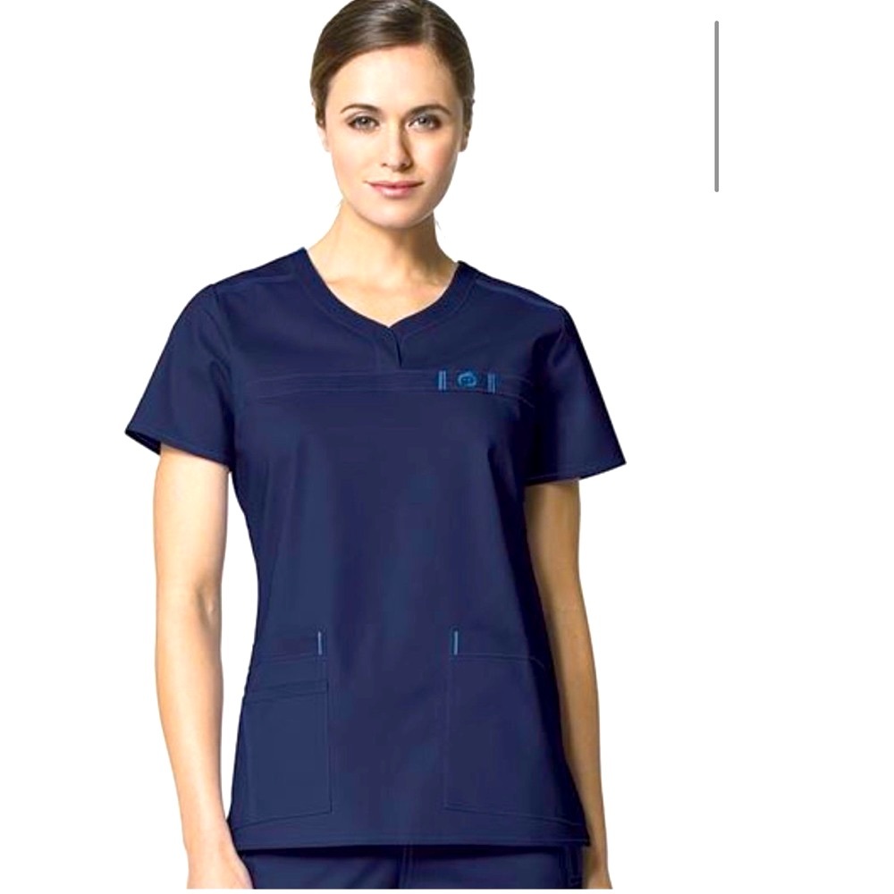 WonderWink Wonderflex Scrub Top - Size XS(Navy)